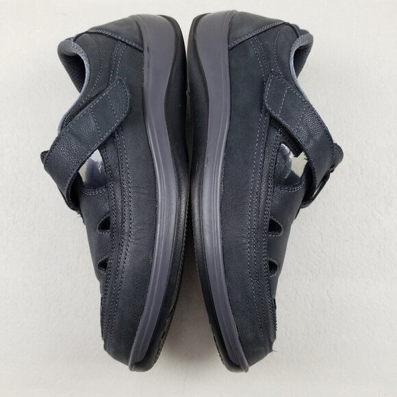 Orthofeet Serene T Strap Shoe Womens 9.5 EE X Wide Gray Leather Diabetic Comfort - Picture 7 of 12